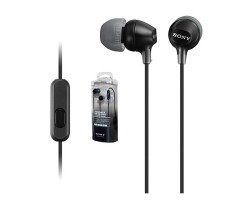 Fülhallgató vezetékes Sony MDR-EX15AP (3.5 mm jack, felvevő gomb) fekete stereo headset